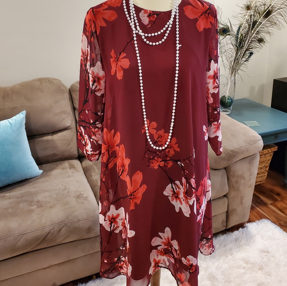 Wine colored dress